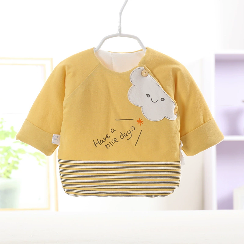 Осенние и зимние новые утолщенные хлопчатобумажные полуспинки с длинными рукавами