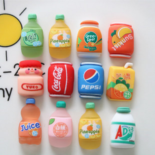 Simulation Half Face Beverage Bottle Sour Milk Bottle Soda Bottle diy Creative Cartoon Patch Resin Jewelry Material East 6