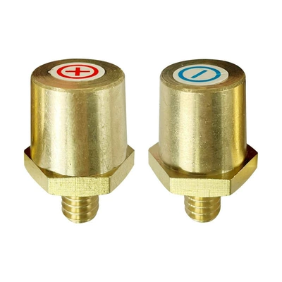 Power supply, ignition system accessories, battery terminals made of brass with 8MM - mt-0301-pair-of-external-eight-way-terminal-blocks