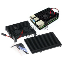 树莓派金属4代外壳Raspberry Pi 4代b+铝合金盒子4B组装式 散热壳