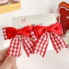 Red children's cute hairgrip with bow, strawberry for princess, hairpins, hair accessory, 1 pair