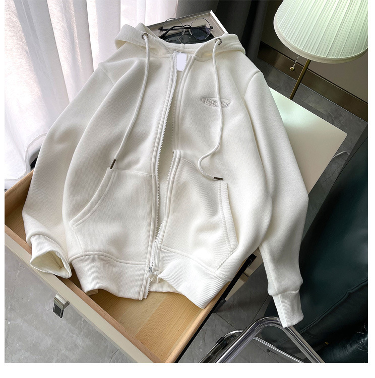 Women's Coat Long Sleeve T-shirts Embroidery Pocket Casual Solid Color display picture 4
