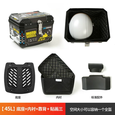 Spot Universal Motorcycle Trunk – Motorcycle trunk - 45l-bottom-plate-lining-backrest-decal-3