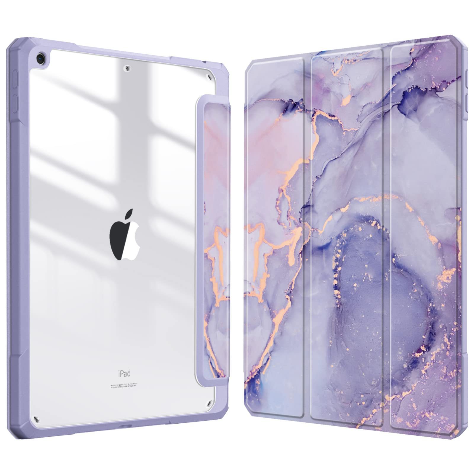 适用ipad 10.2保护套带笔槽亚克力平板壳ipad air4/5彩绘保护套无
