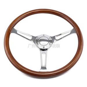 15 düymlük avtomobil modifikasiyası bərk ağac sükan 380MM universal retro sükan