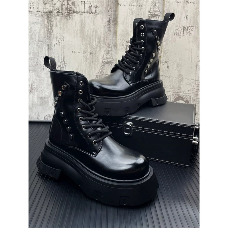 Осенние и зимние мужские кожаные сапоги с восемью отверстиями Martin сапоги для бизнеса и отдыха