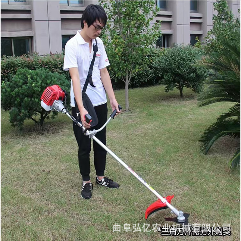 单肩侧挂式汽油割草机果园大棚打草松土机小型稻麦秸秆割稻机现货