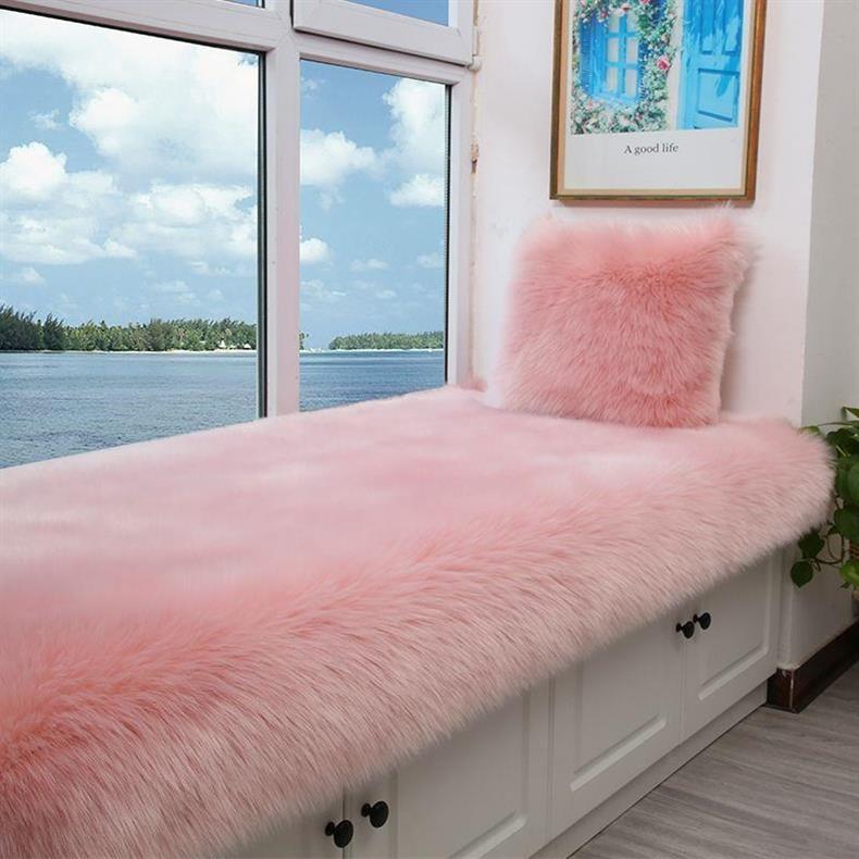 New Chinese-Style Large Red Chair Cushion, Faux Cashmere Door Mat, High-End Blue Carpet for Living Room Decoration and Grand Opening