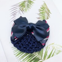 简约韩版大蝶蝴结酒店银行电信物业美容医院护士工作职业头花网兜