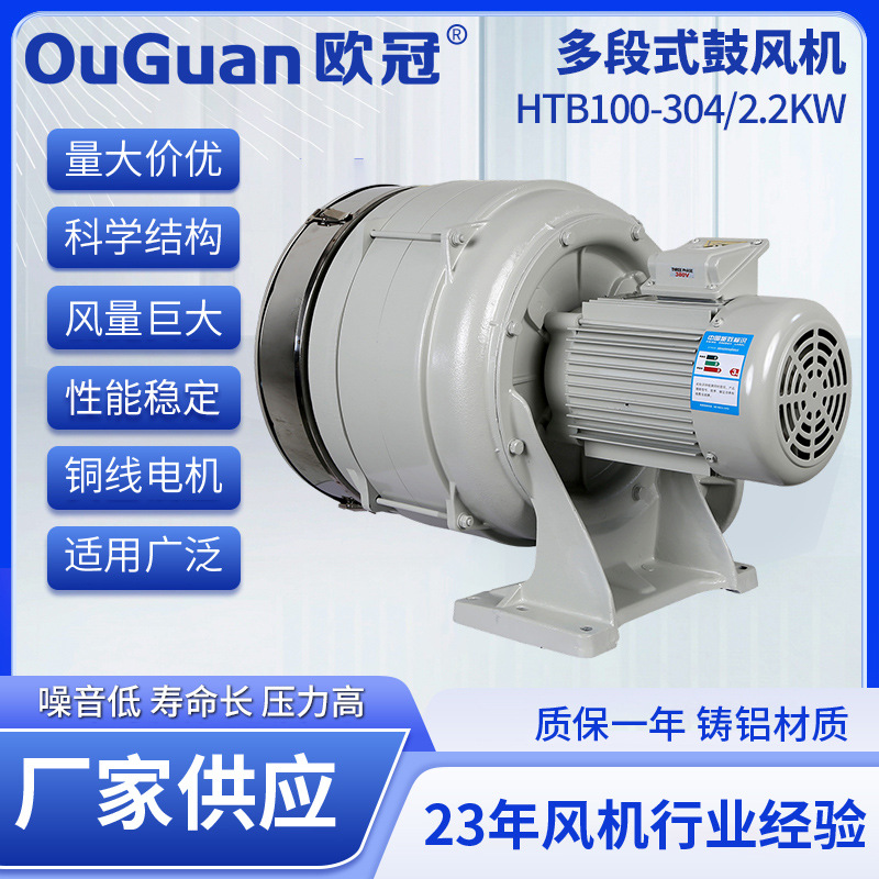 焚化炉送风机 中压鼓风机 HTB100-304(2.2KW) 全风欧冠智能风机