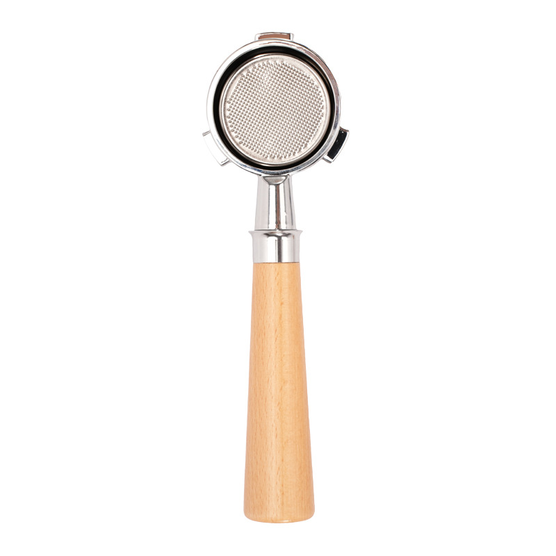 54mm mango adecuado para Platino rico 8 series máquina de café italiano mango sin fondo 304 Acero inoxidable accesorios de extracción de café