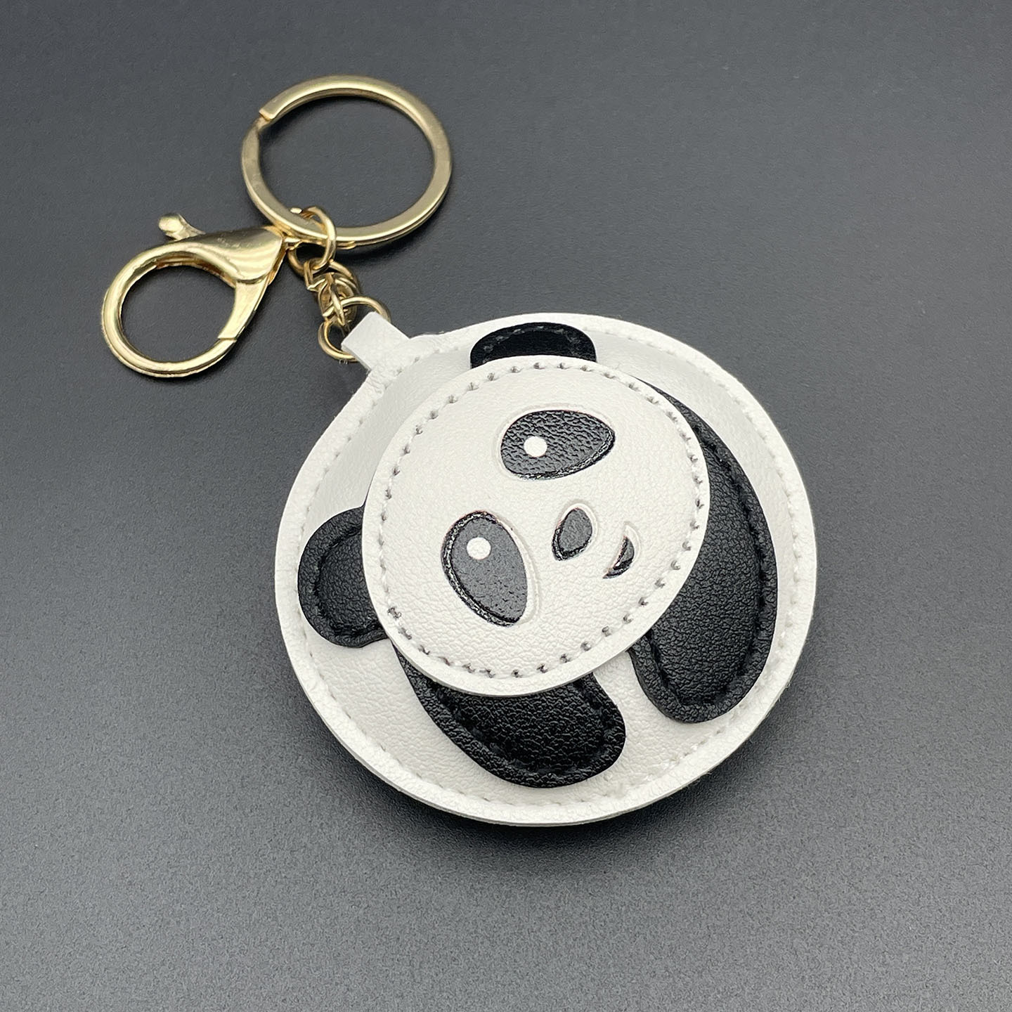 Nuevo cuero PU lleno de algodón animal pequeño bolso de llaver para colgar perros panda leones DIY colgar pequeños regalos image 14