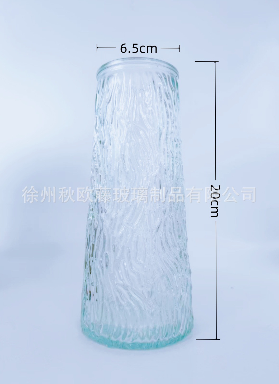 Jarrón de vidrio de barril cónico, estilo nórdico, simple, grande, jarrón transparente, arreglo floral, decoración de escritorio de alta gama, sala de estar