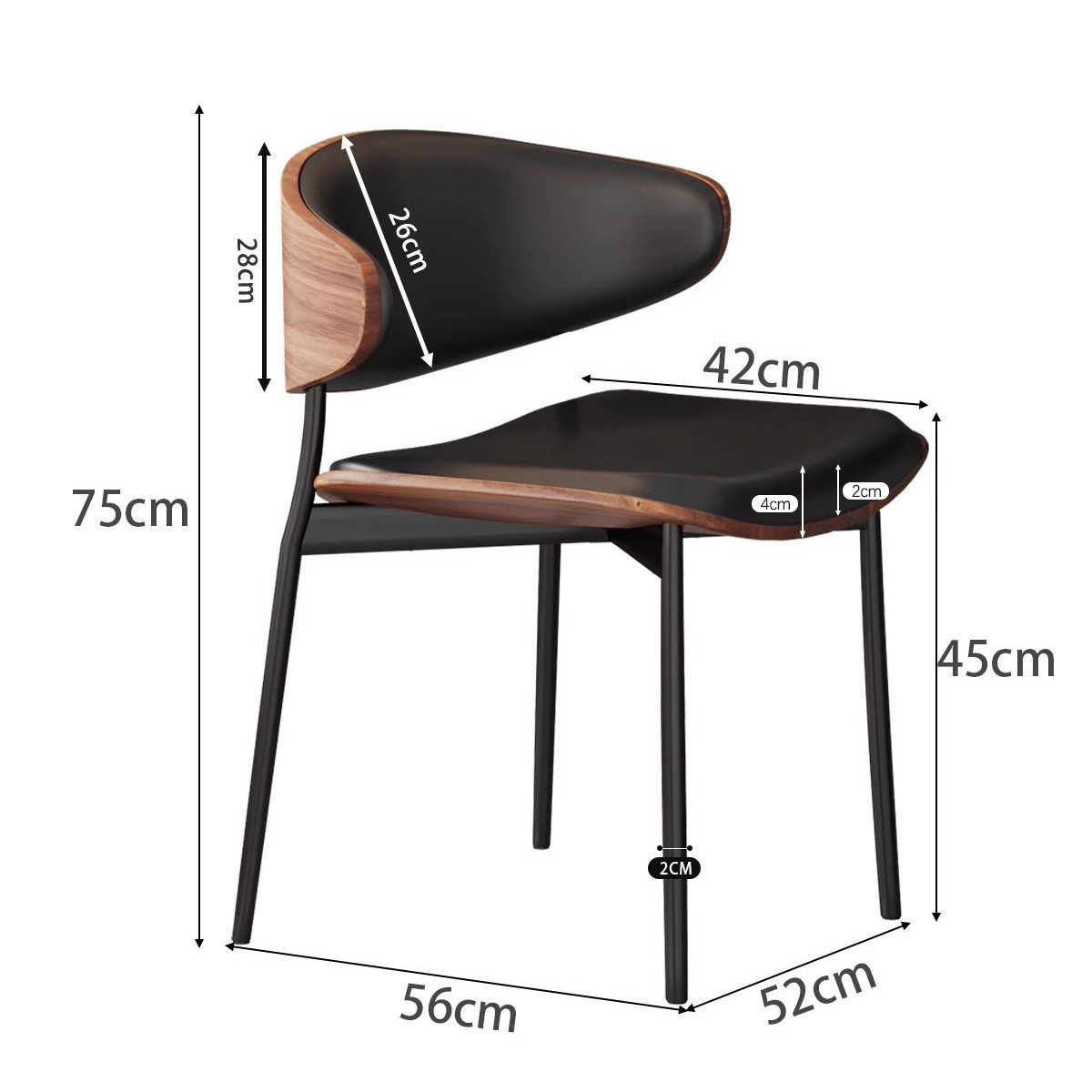 Cuatro sillas de Eames.