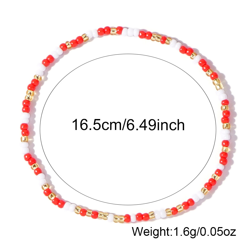 6g Weight Bracelets Classification Seed Bead Chain Material Beaded Chain Chain Type 1 Piece Quantity Holiday, Daily Occasion Seed Bead Material Geometric Pattern Women's Gender Casual, Simple Style Style Beaded, Handmade Craft Casual Simple Style Geometric Seed Bead Wholesale Bracelets 15
