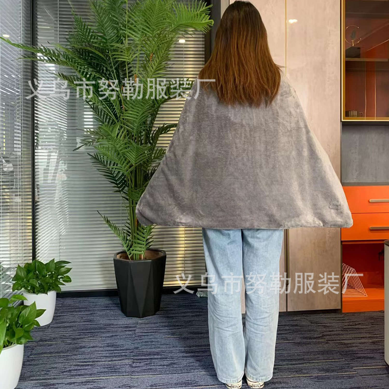 5V发热披肩电热毯电热披肩发热毯加热毯usb电热毯盖被斗篷加热垫