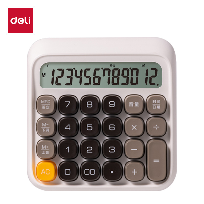 Deli Te26 Calculator, High-Quality, Cute, Voice-Enabled Calculator, High-Keyboard Calculator for Office Use and Students