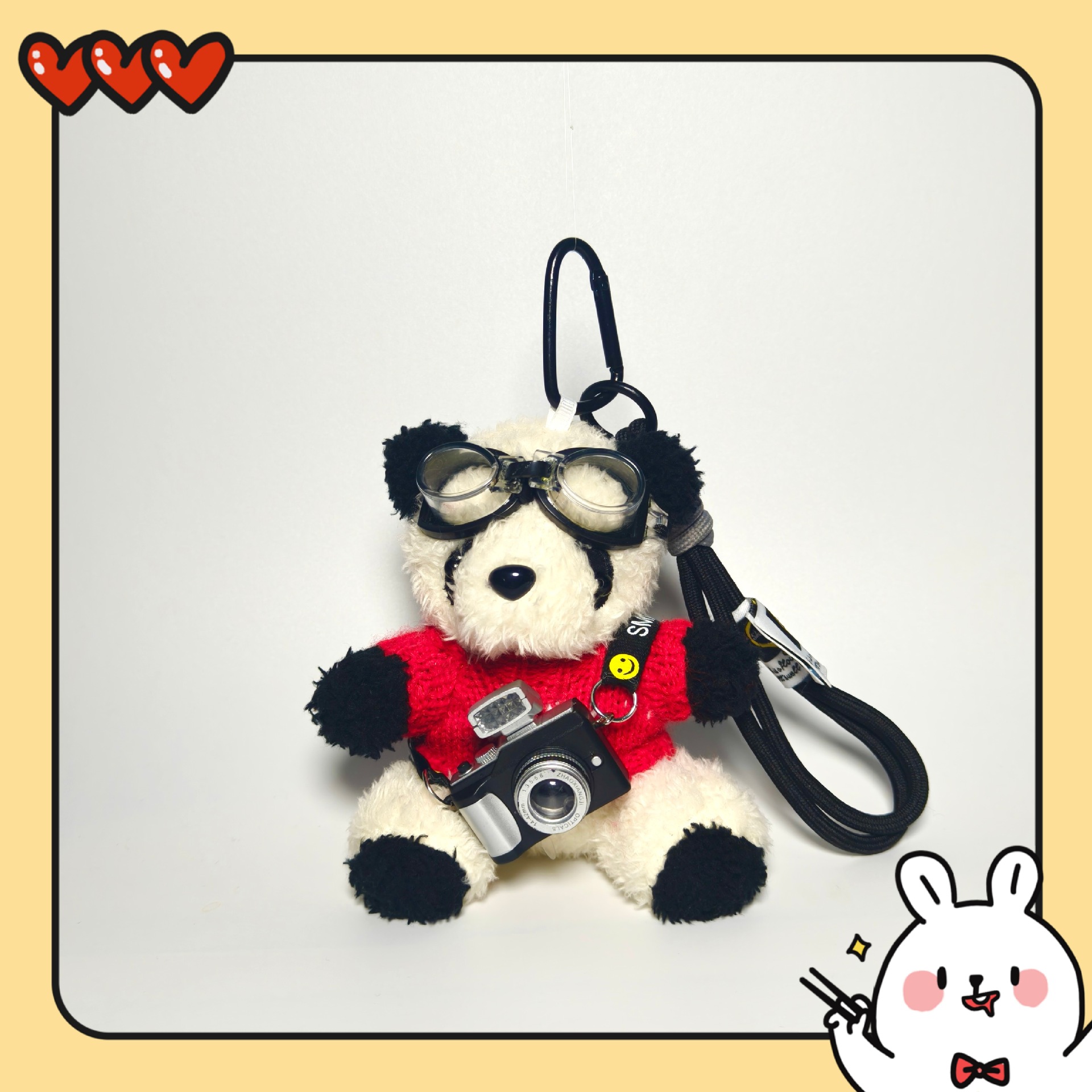 Panda peluche bolsas colgantes llaveros lindos colgantes bolsas colgantes joyas piloto