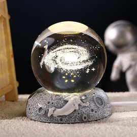 创意树脂底座星空系列水晶球usb小夜灯家居桌面装饰摆件生日礼物