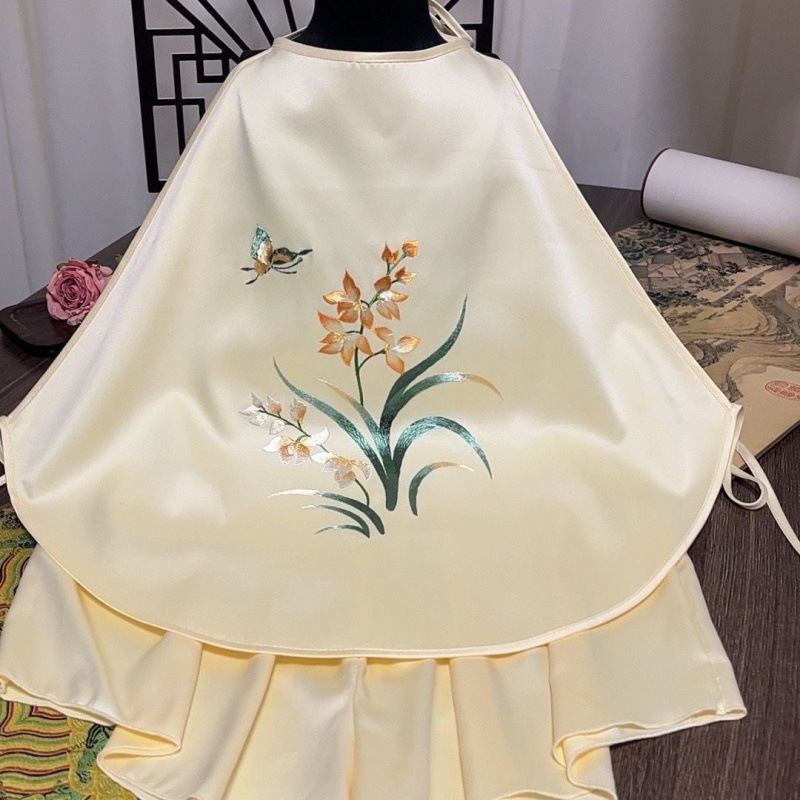 Suzhou Embroidery Ice Silk Embroidered Adult Bellyband Retro Chinese Intimates Pajamas Women's Suspenders Sexy Suit Shenglong