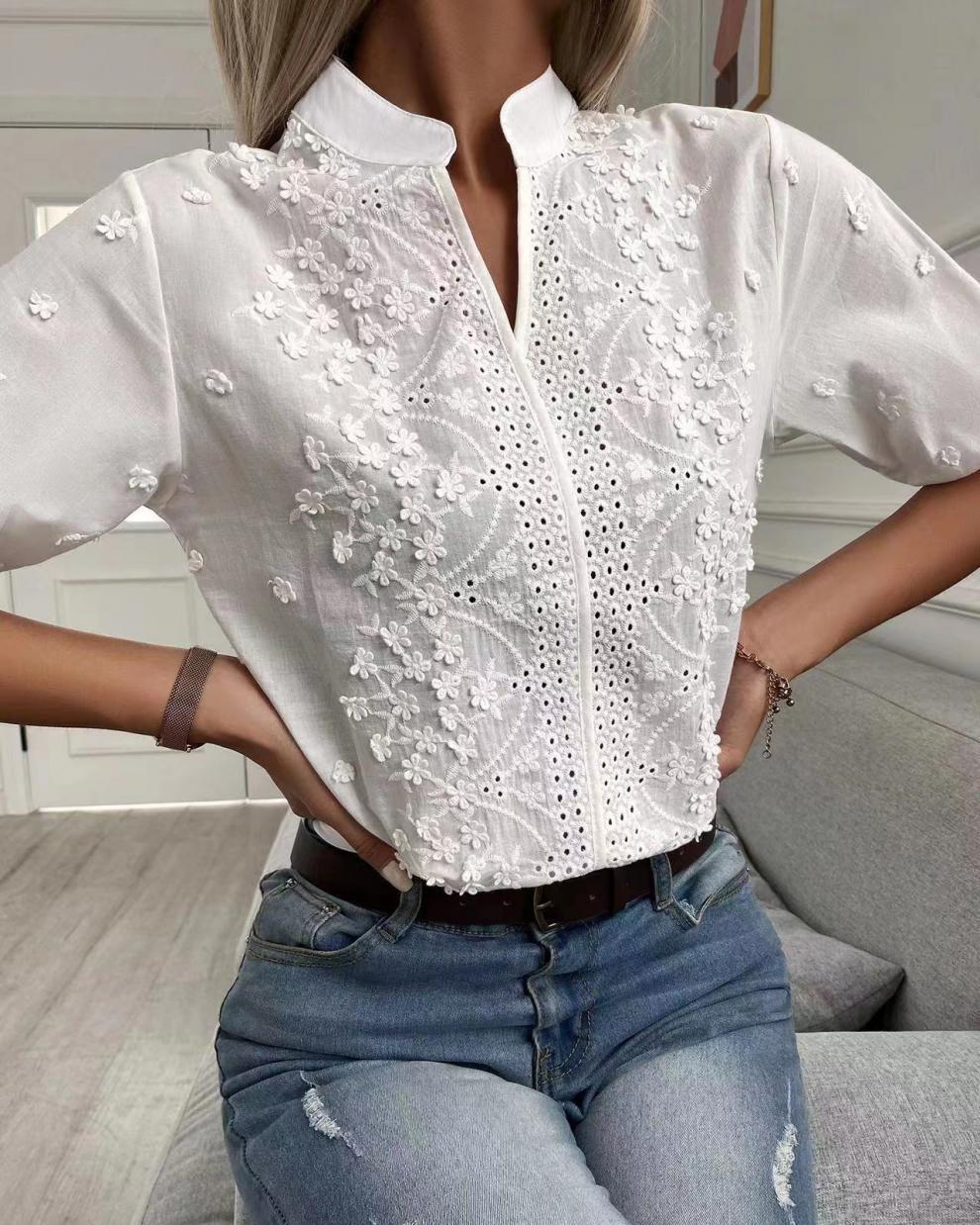 Embroidered Short Sleeve Top 3
