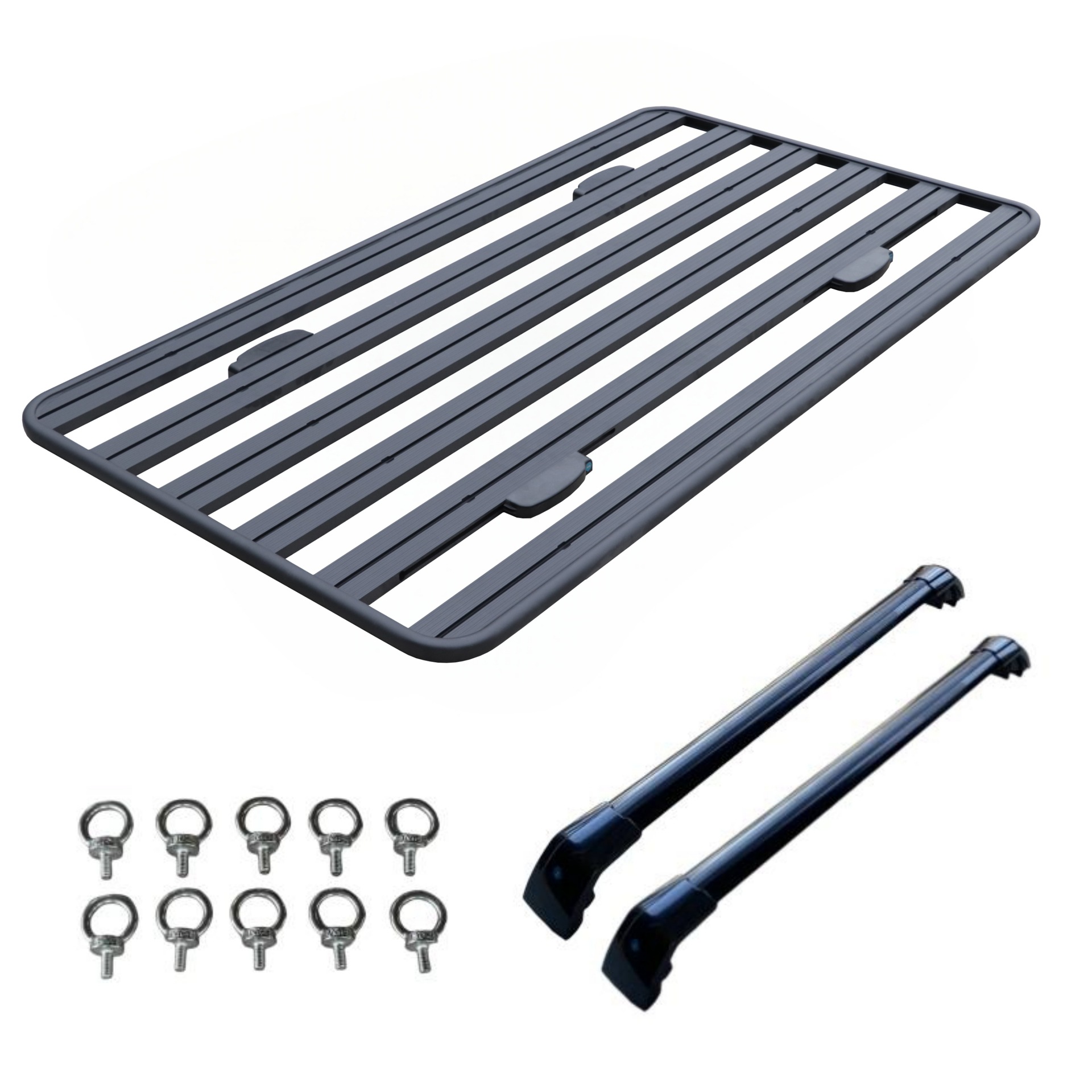 Universal Universal SUV Roof Rack Luggage Carrier Aluminum Welded (Roof rack) - regular-14m-crossbars-lifting-rings