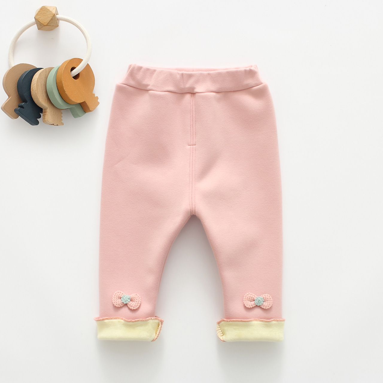 Lined velvet leggings warm pants girls autumn and winter leggings children's one-piece velvet winter baby warm baby pants