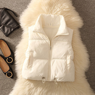Short Bread Outwear for Women, Small Vest, Winter New Style, Student and Big Children's Vest, Vest to Protect Against Cold