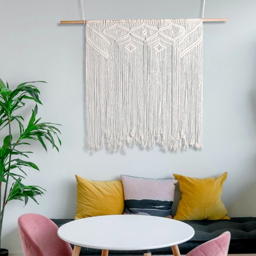 Bestselling Bohemian Style Handmade Cotton Thread Woven Curtain for Wedding Decorations