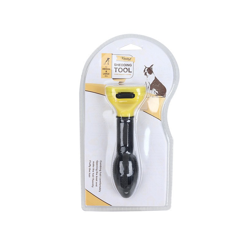 Peine para mascotas, peine para gatos, perro, gato, pelo flotante, cuchillo de pelo, peine para perros, peine para mascotas, peine para depilación con una tecla