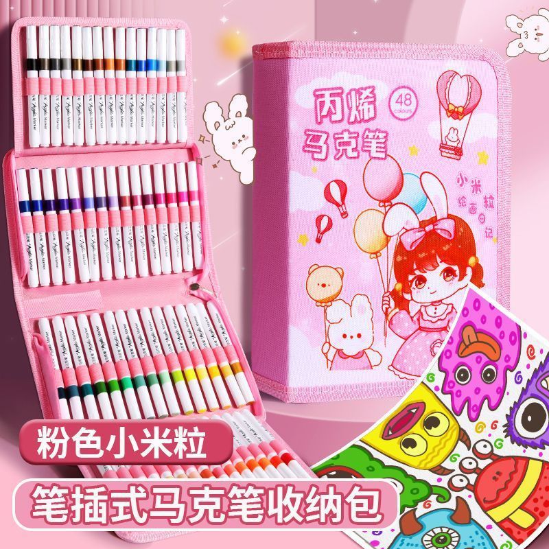 キャンバス鉛筆バッグ キャンバスバッグ 収納袋 アクリルマーカーペンカーテン 大容量収納袋 ローラーブラインド絵画専用|undefined