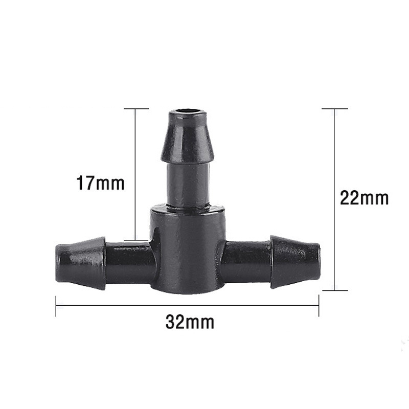 4/7 drip irrigation accessory inverted micro-spraying large greenhouse courtyard small PVC flat mouth three-way junction