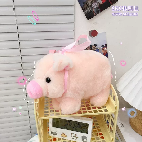 2022 New Strange Pig Doll Small Backpack Korean Funny Cute Cartoon Plush Shoulder Bag