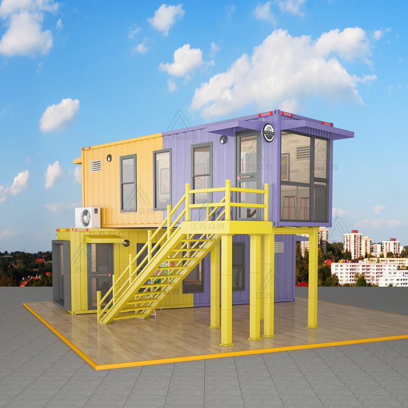 Contenedor casa móvil tienda cafetería tienda de té con leche coche de aperitivos calle comercial quiosco escénico B & B