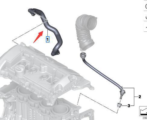 Crankcase Vent Hose CooperS for BMW MINI R55 R56 R57 R60