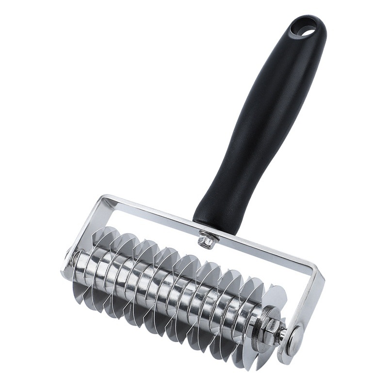 Roller pulling net knife stainless steel pizza hob pizza needle wheel puncher biscuit flour baking tool