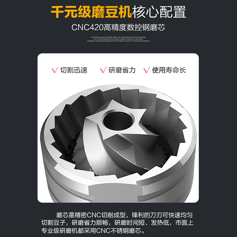 Molinillo de café manual con núcleo de acero CNC, molinillo de café para acampar al aire libre, molinillo de café manual