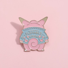 Cartoon Creative Anime Series Peripheral Brooch Personality Cute Animal Shape Metal Badge Korean and Japanese Accessory Pin