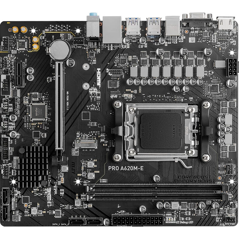 Материнская плата для AMD MSI Pro A620M-E AM5, поддержка серий 7000