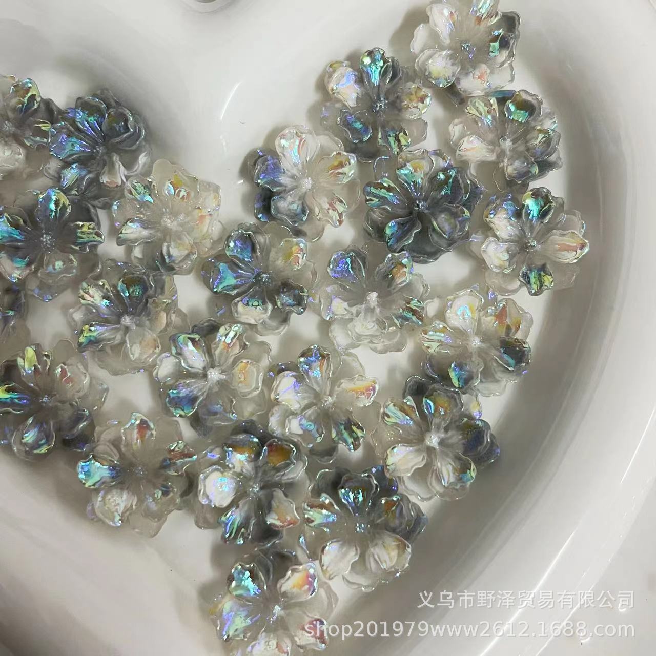 Nuevo luminoso Mabei Tarjeta de flor de cinco pétalos 25 floreciente Rosa japonés material hecho a mano accesorios para el cabello DIY en stock al por mayor