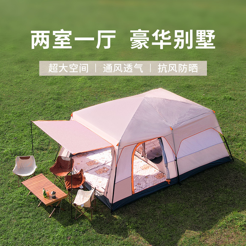 국경 간 인기 판매 캠핑 텐트 야외 3-4인용 2실 1거실 5-8인용 2실 10인용 대형 텐트 제조업체 도매