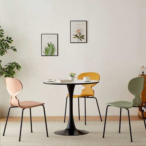 Ant chair Nordic thickened plastic back chair designer home light luxury simple dining chair cafe negotiation chair
