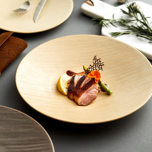 Retro Ceramic Serving Plate Western Steak Pasta Plate Commercial Restaurant Dessert Plate Tableware Creative Tableware
