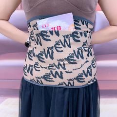 时尚护腰包边秋冬季双兜德绒护肚子妈妈碎花显瘦保暖