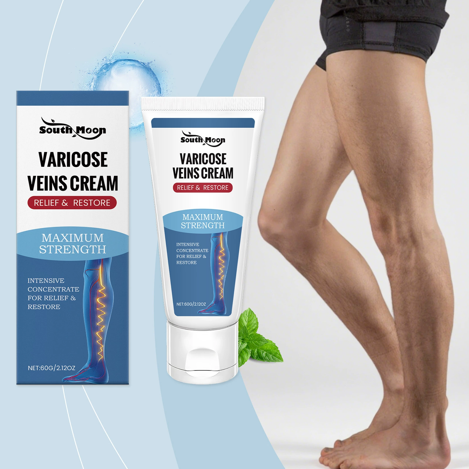 Крем для ухода за ногами SOUTH MOON Нежный питательный уход за кожей ног Ежедневный массажный крем для наружного применения