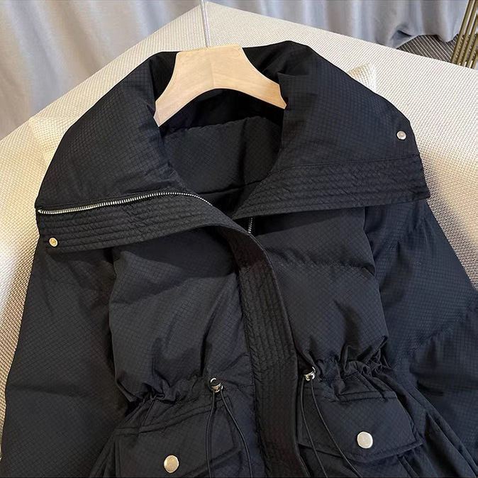 大码女2025冬季新款高级感收腰羽绒棉服胖mm宽松加厚显瘦棉衣外套|undefined