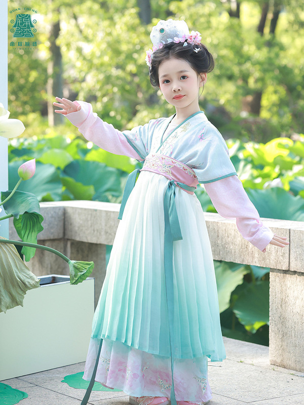 2025秋季新款儿童汉服中国风女宝连衣裙仙气长袖公主裙古装演出服|undefined