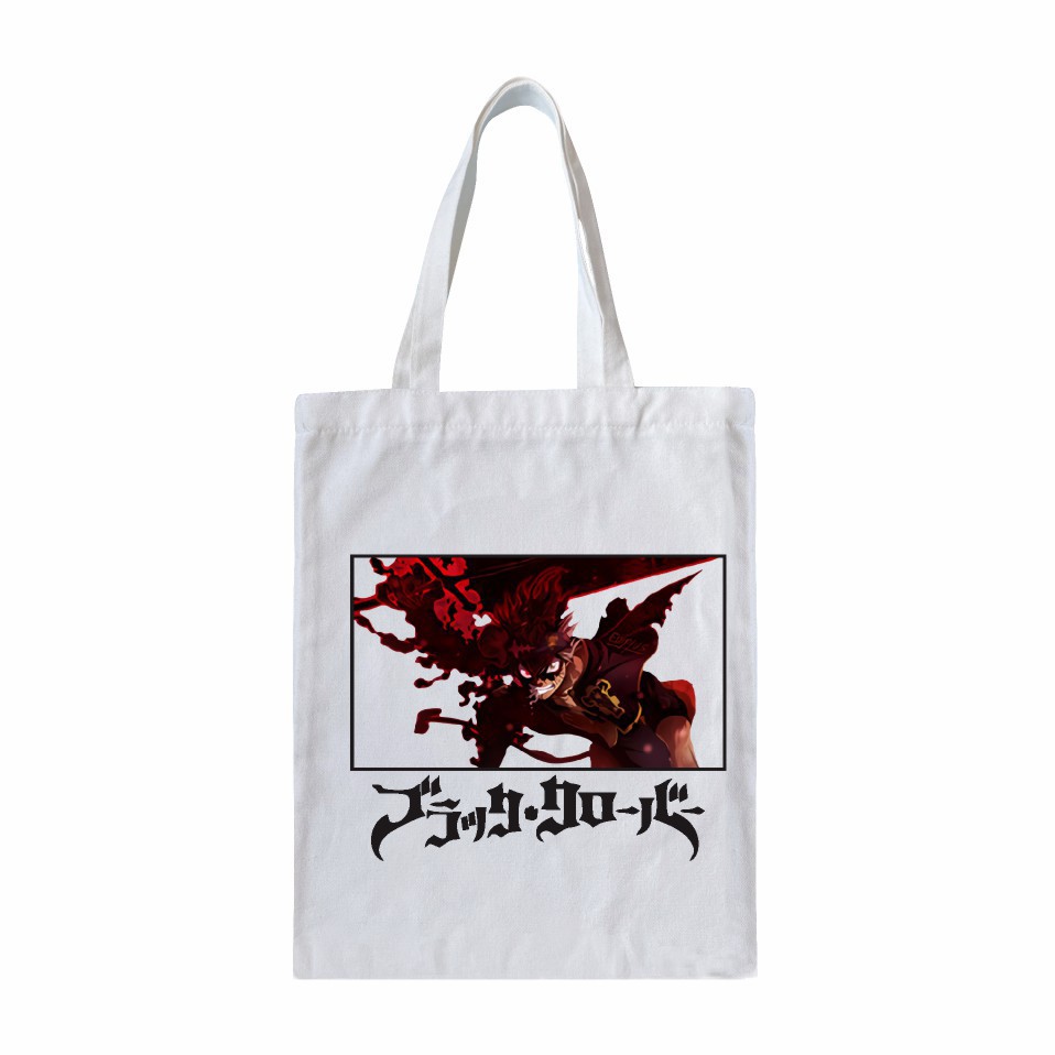 Bolso de lona de hombro para estudiante Black Clover