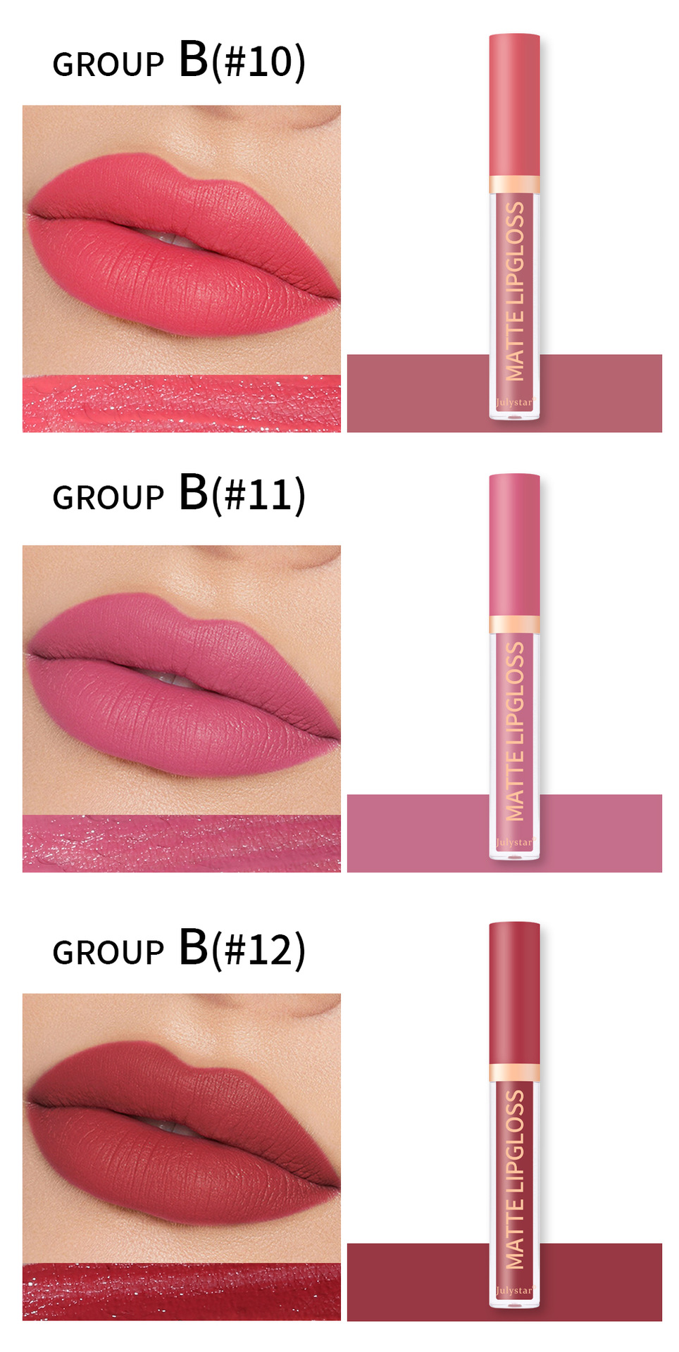 Amazon Foreign Trade Natural Long-lasting non-stick cup lip glaze set Box Velvet matte matte non-fading Lipstick set undefined