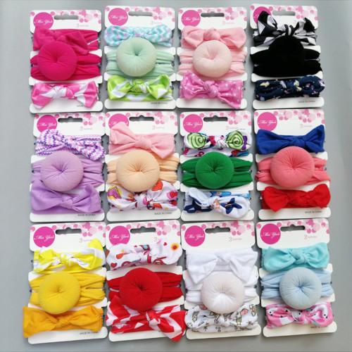 Baby girl hairband head accessories newborn baby European and American bow headband infant 100-day-old princess hairband